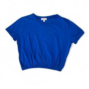 Women’s Small Cali Royal Blue Cropped T-Shirt